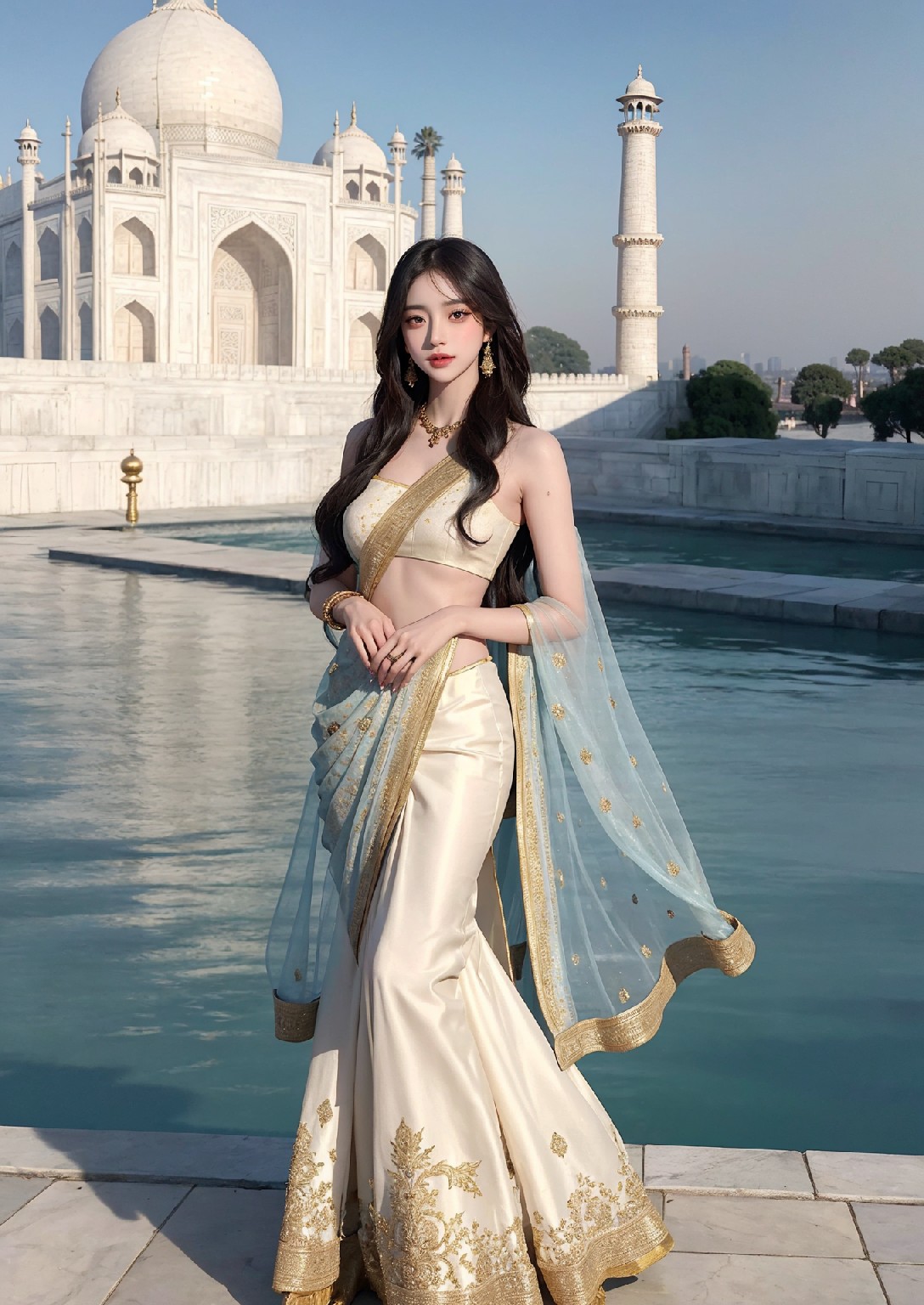 泰姬陵的美麗女人