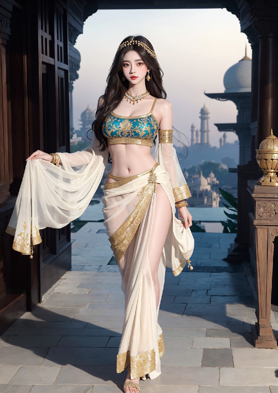 Beautiful Woman of the Taj Mahal