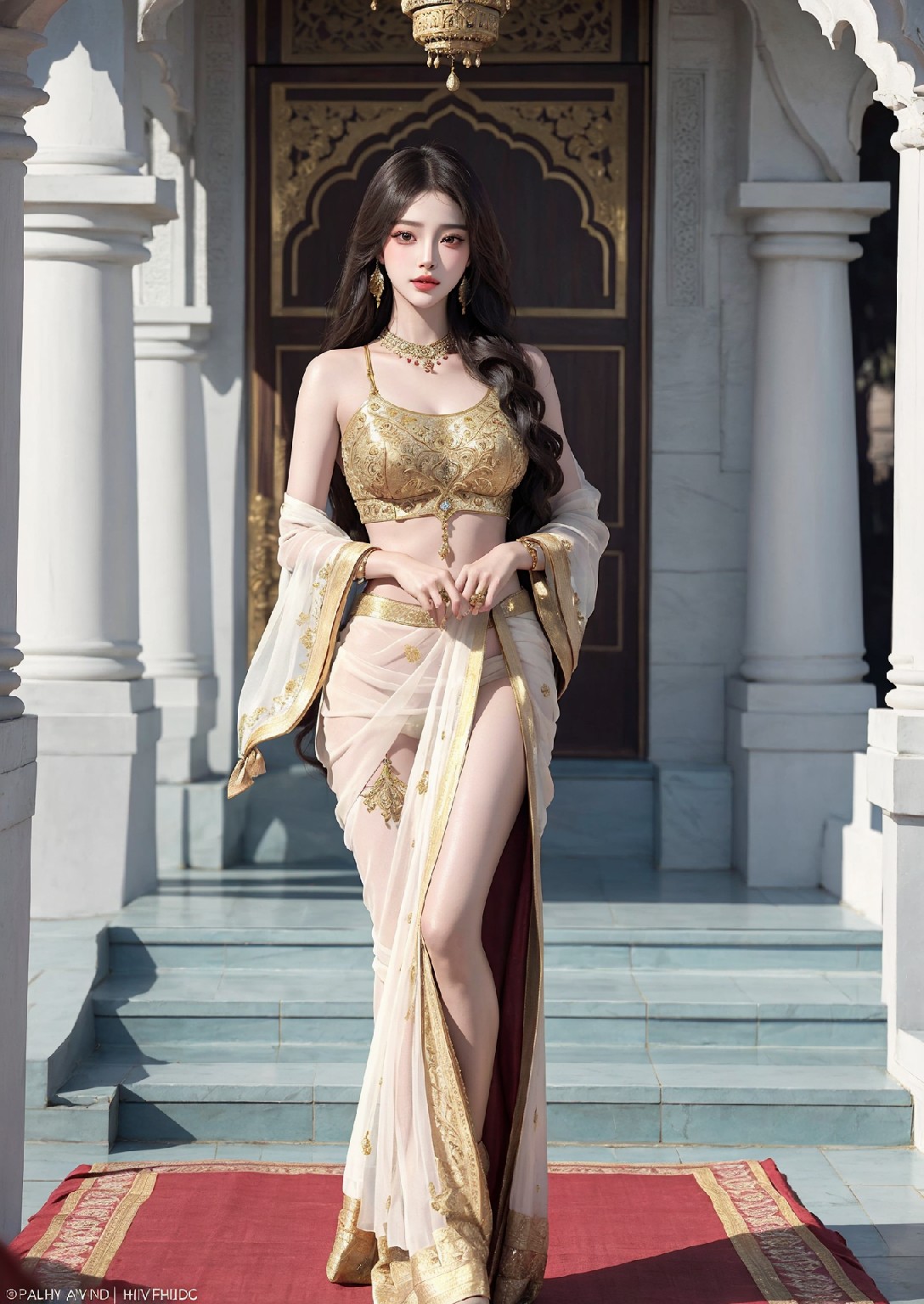泰姬陵的美麗女人