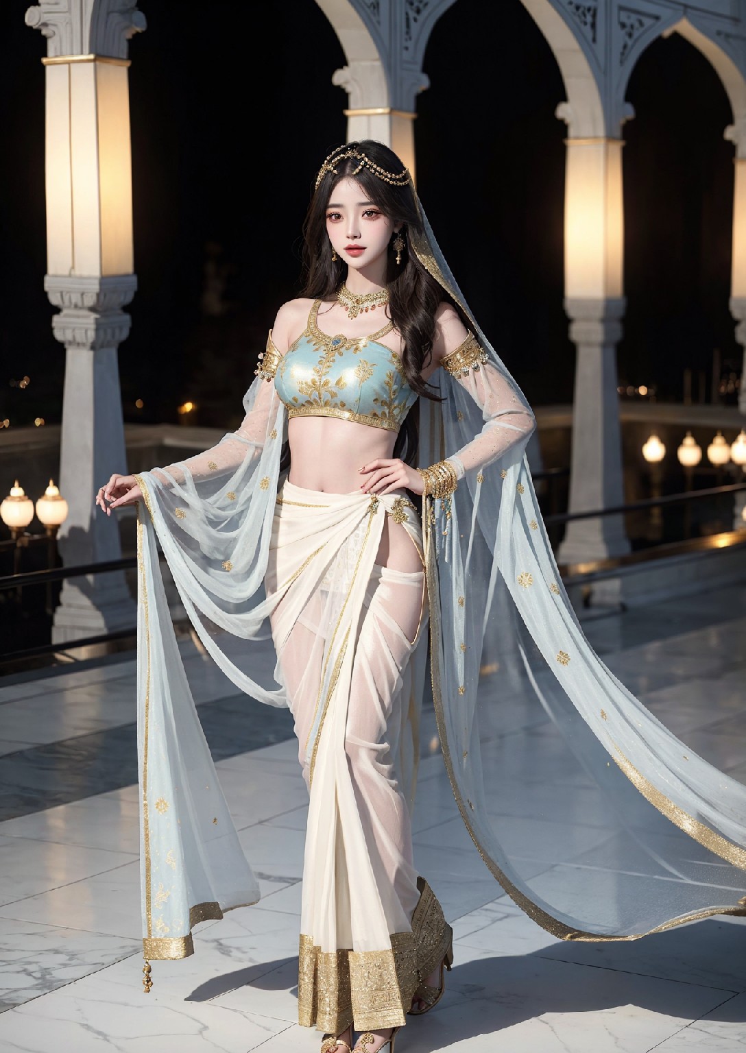 Beautiful Woman of the Taj Mahal