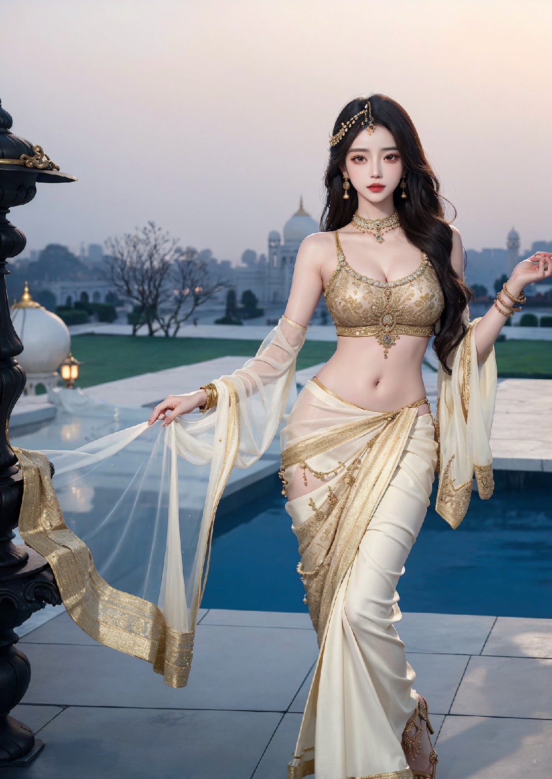 泰姬陵的美麗女人