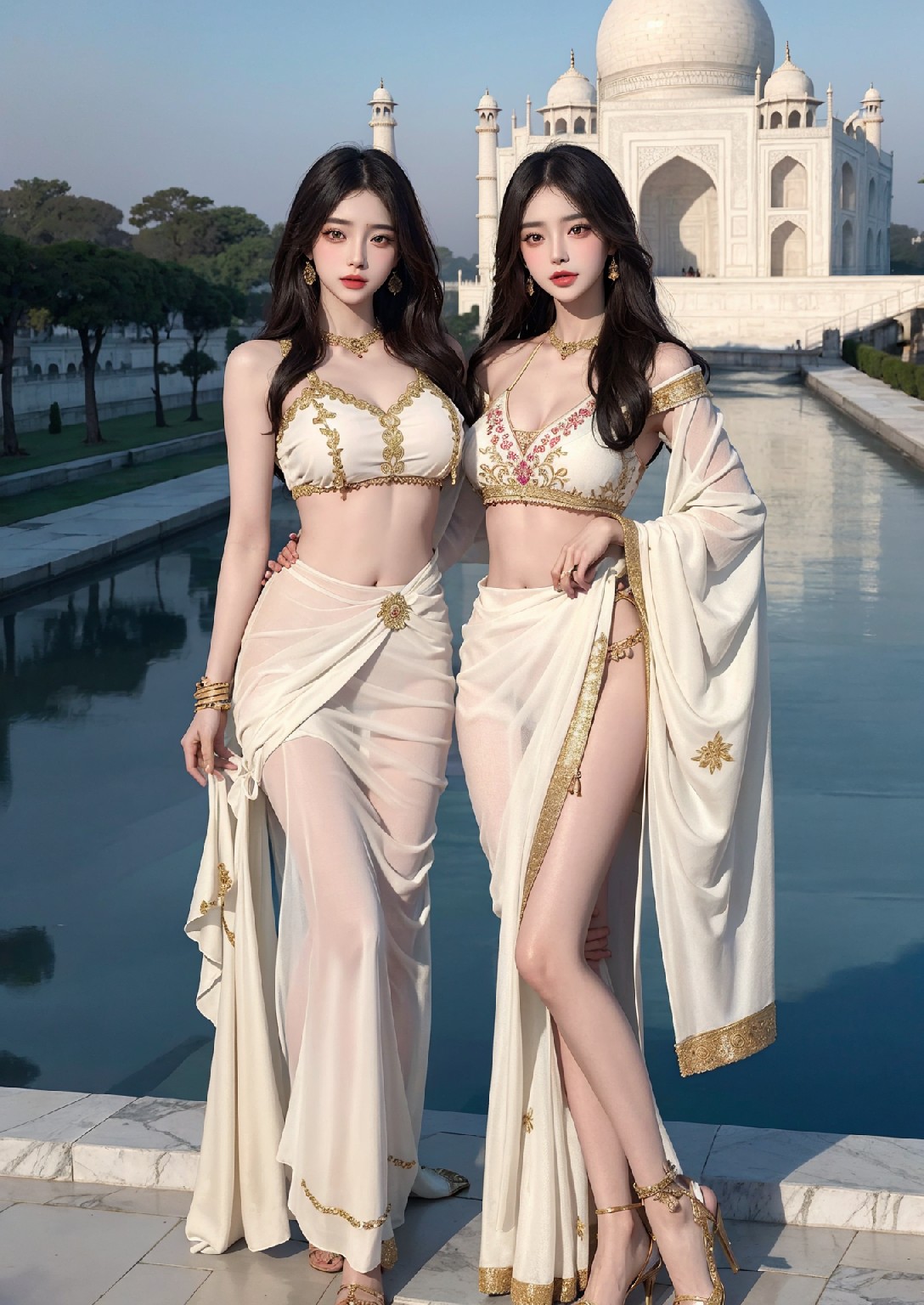 泰姬陵的美麗女人