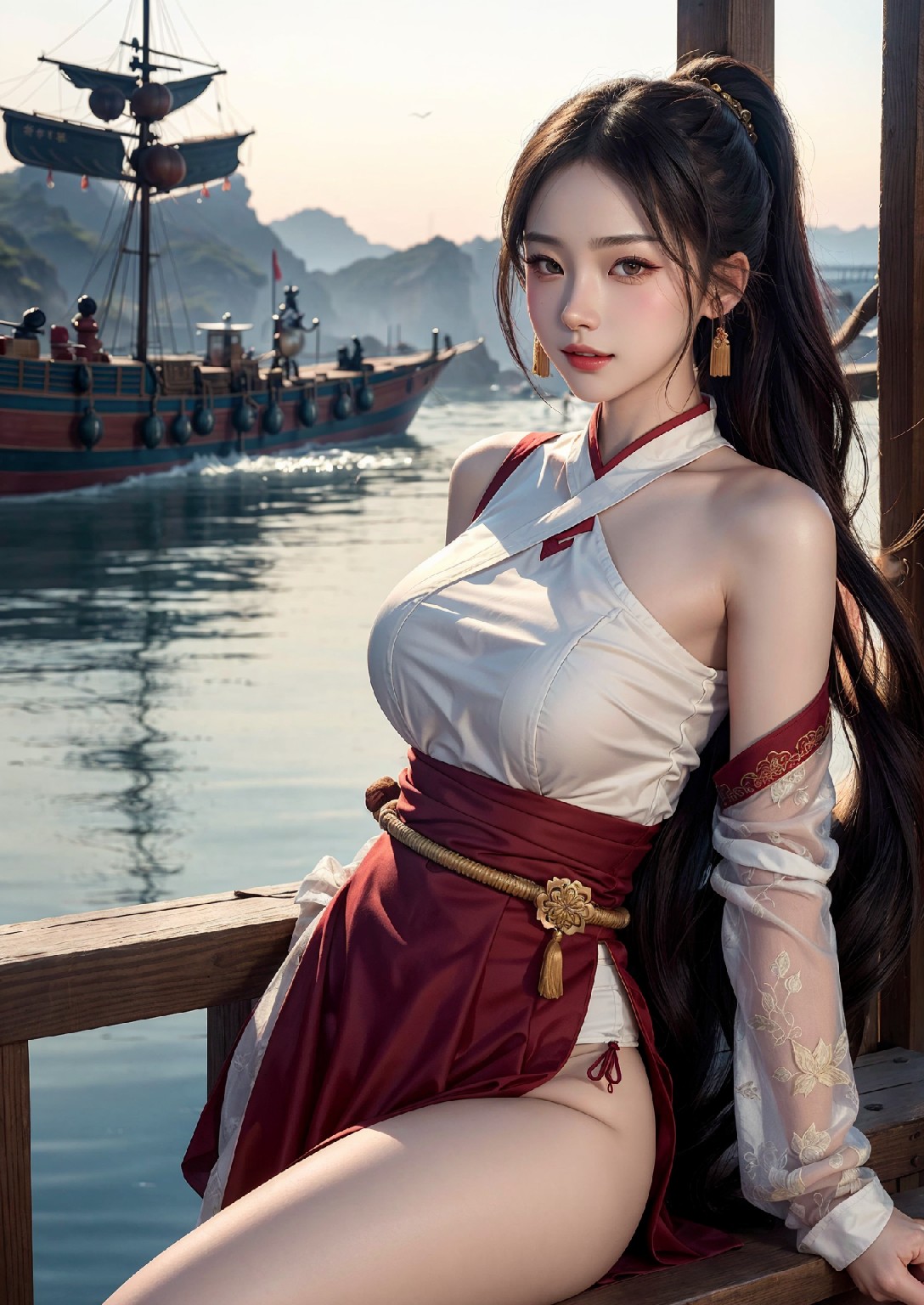 航行到西方的東方女孩
