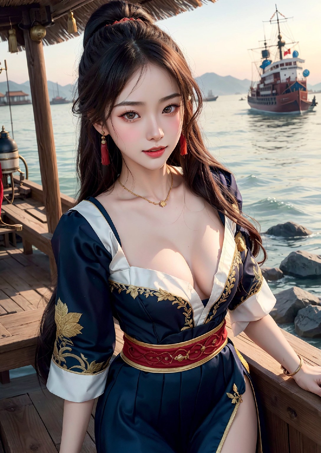 航行到西方的東方女孩