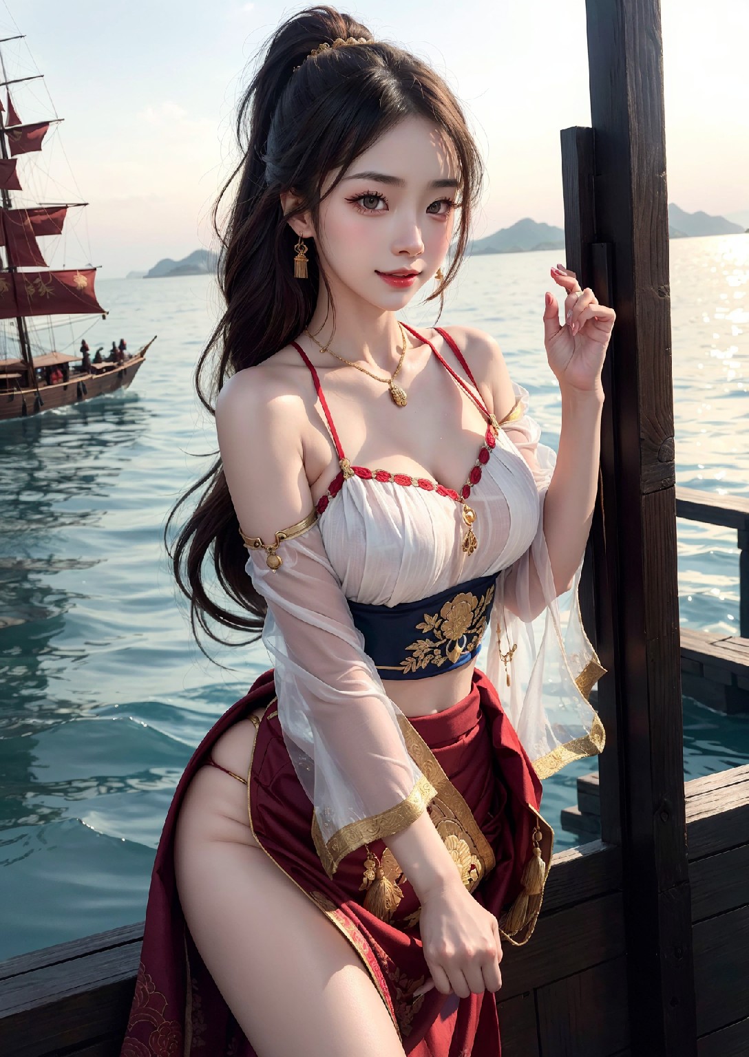 航行到西方的東方女孩