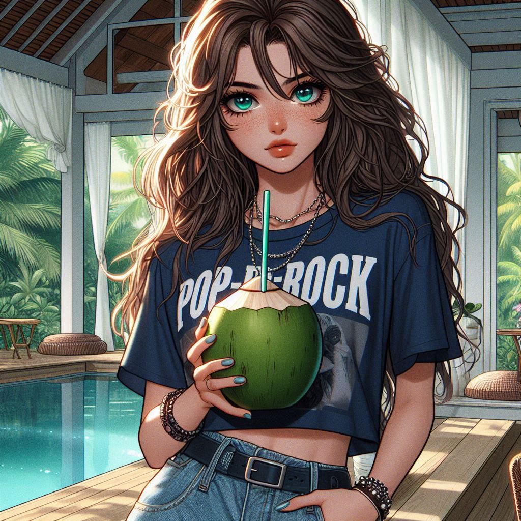Cool juice at a tropical resort