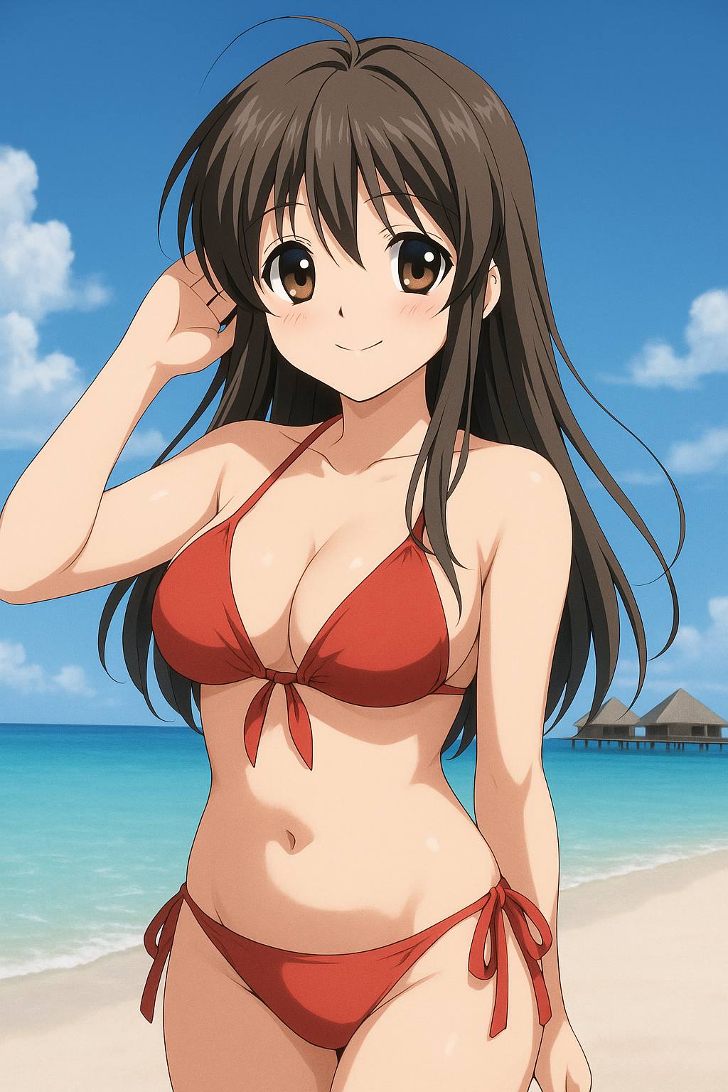 Summer is hot. It's best to go to the beach to cool off.