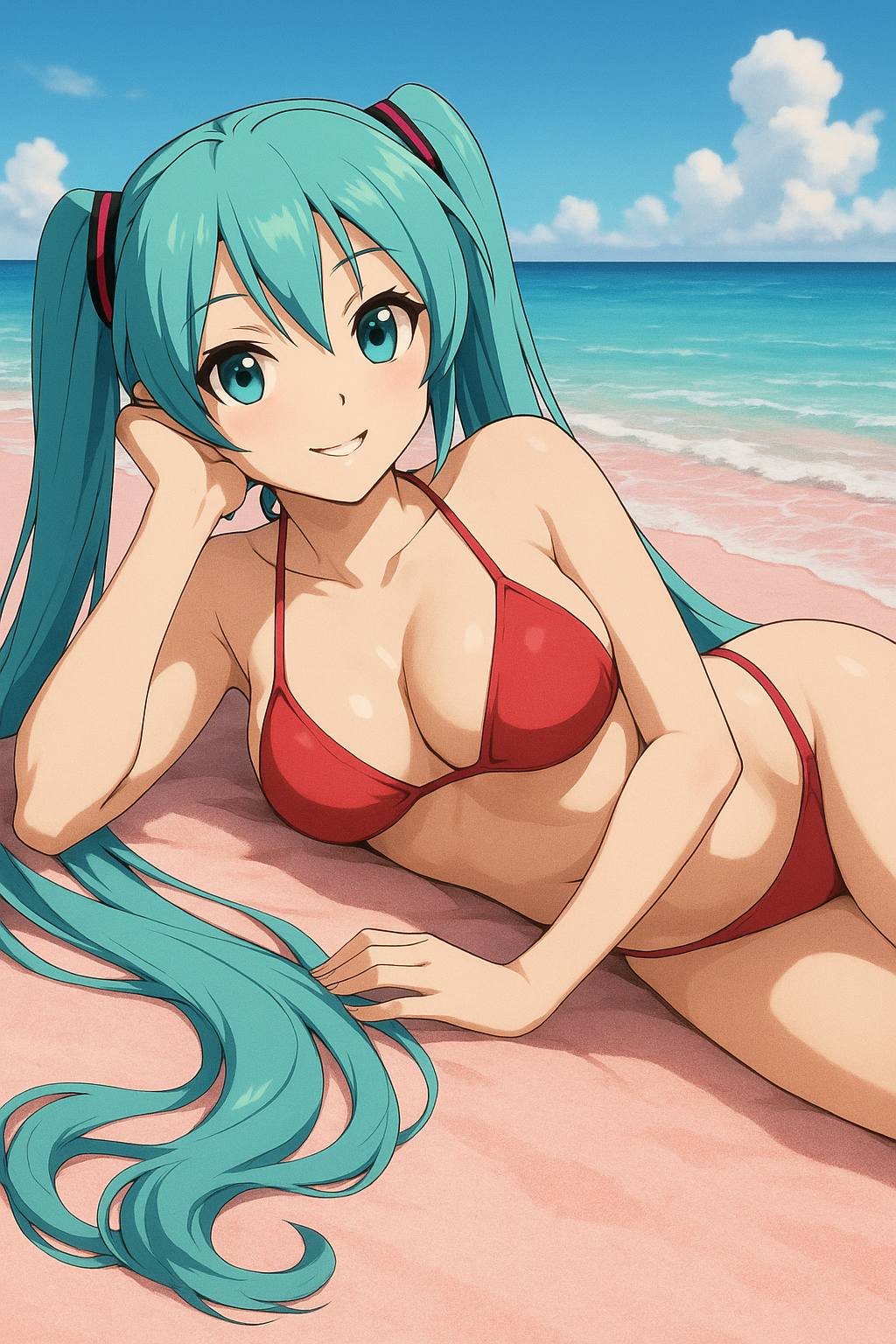 Summer is hot. It's best to go to the beach to cool off.