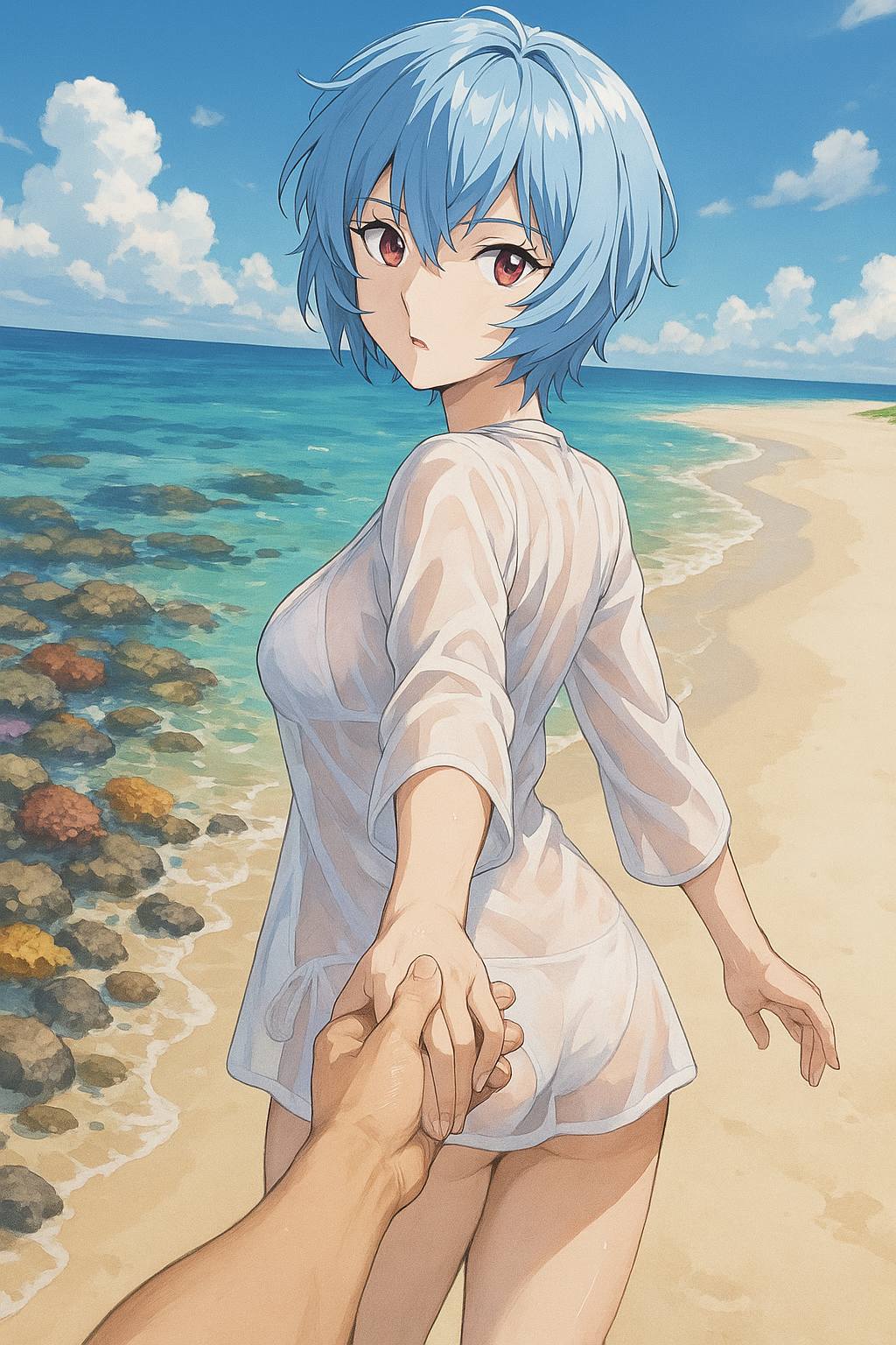 Summer is hot. It's best to go to the beach to cool off.