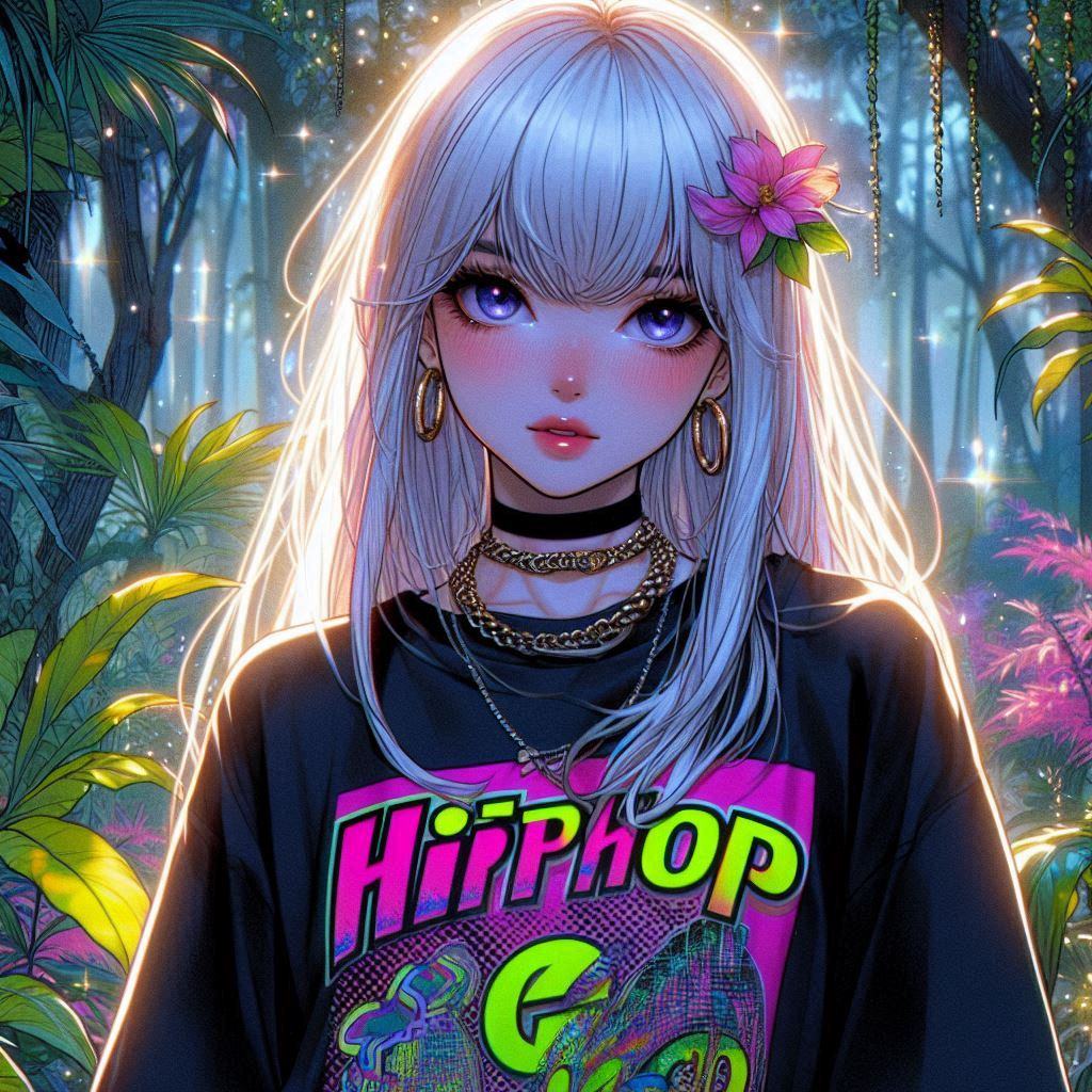 Punk Girl in the Jungle of the Future
