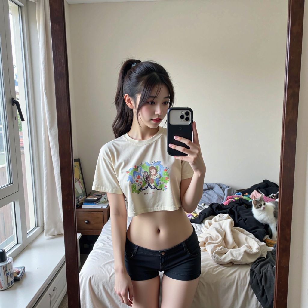 妹子在自己的房間自拍