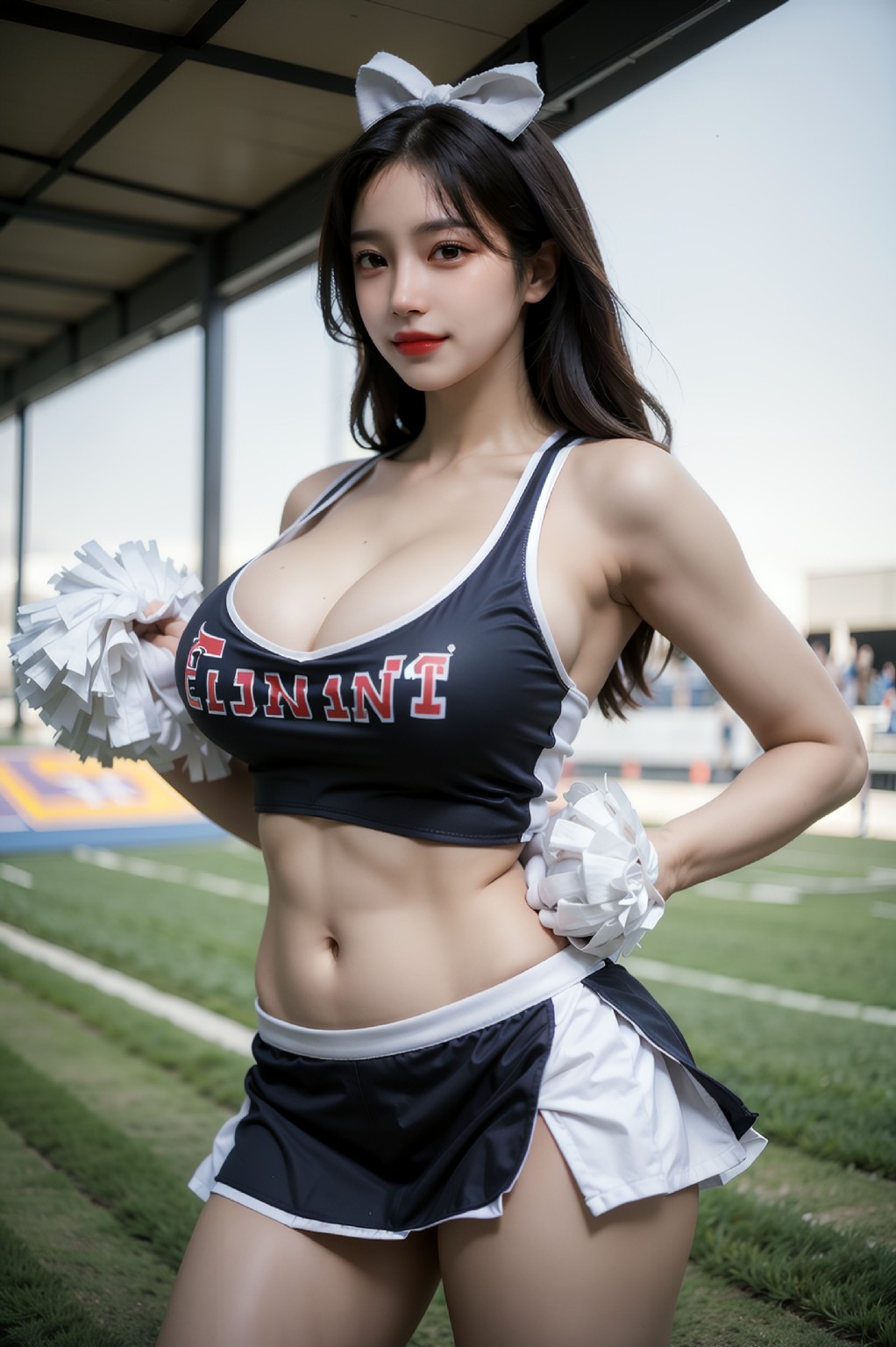 啦啦隊的乳溝