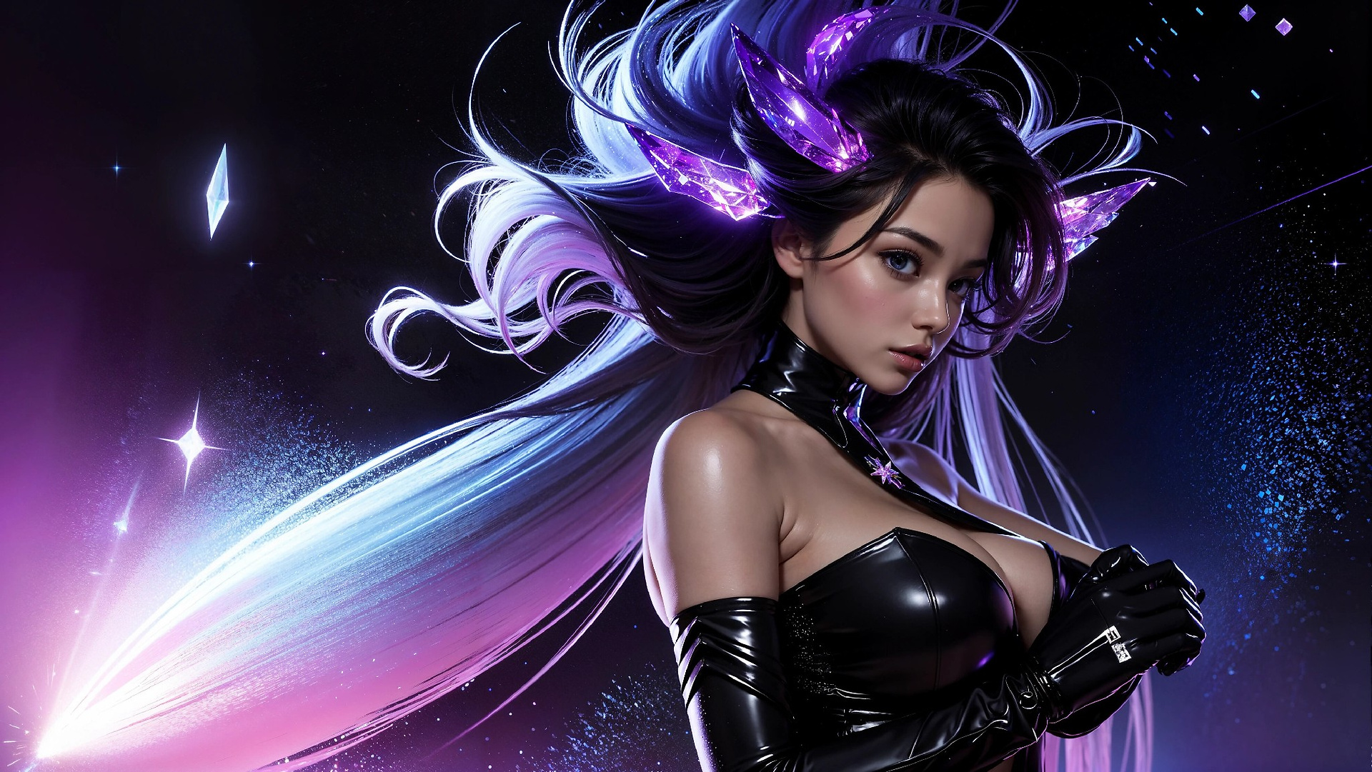 Vibrant Cosmic Princess Fashion