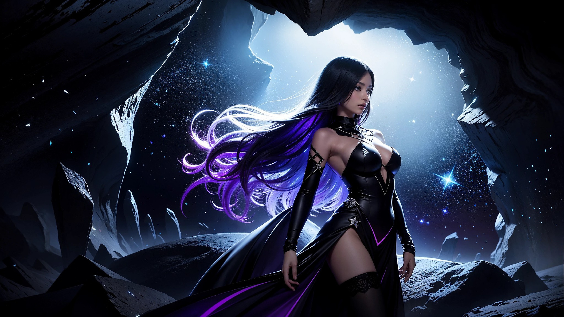 Vibrant Cosmic Princess Fashion