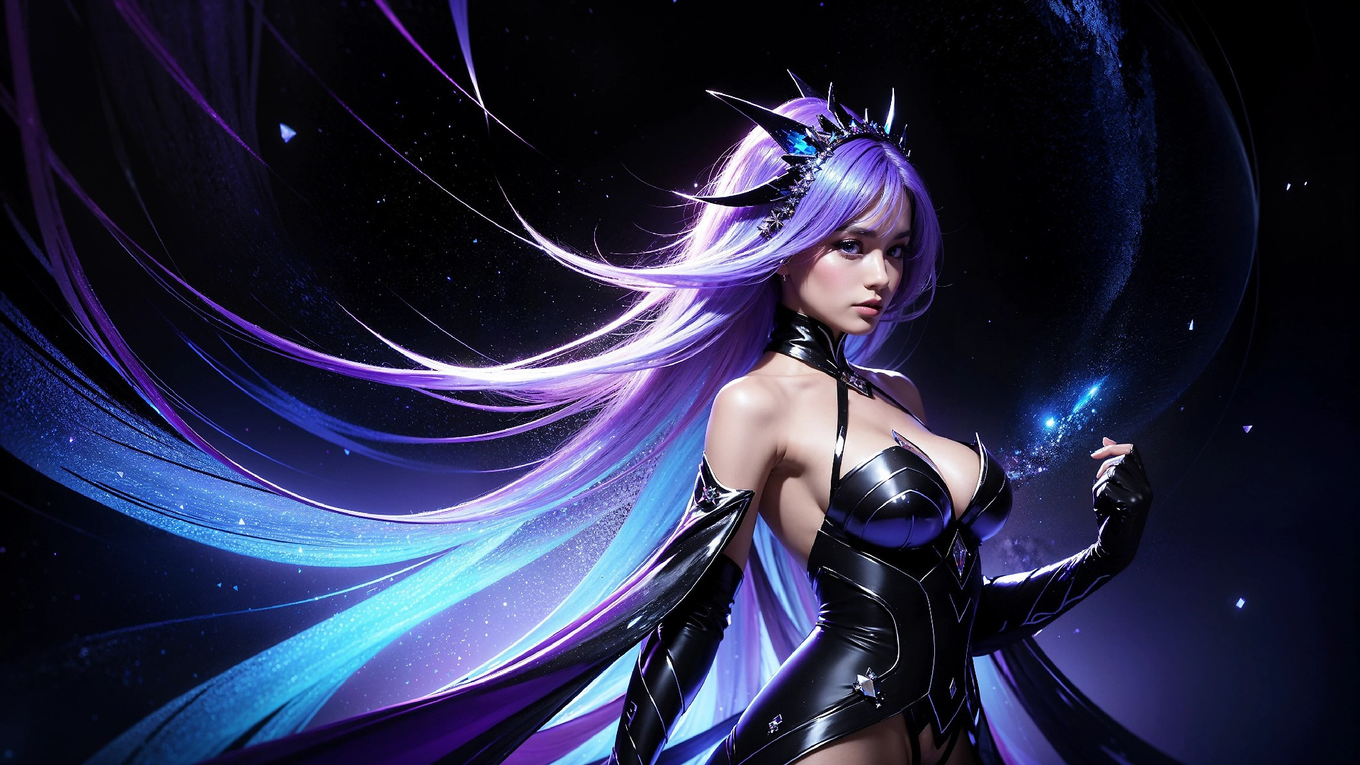 Vibrant Cosmic Princess Fashion