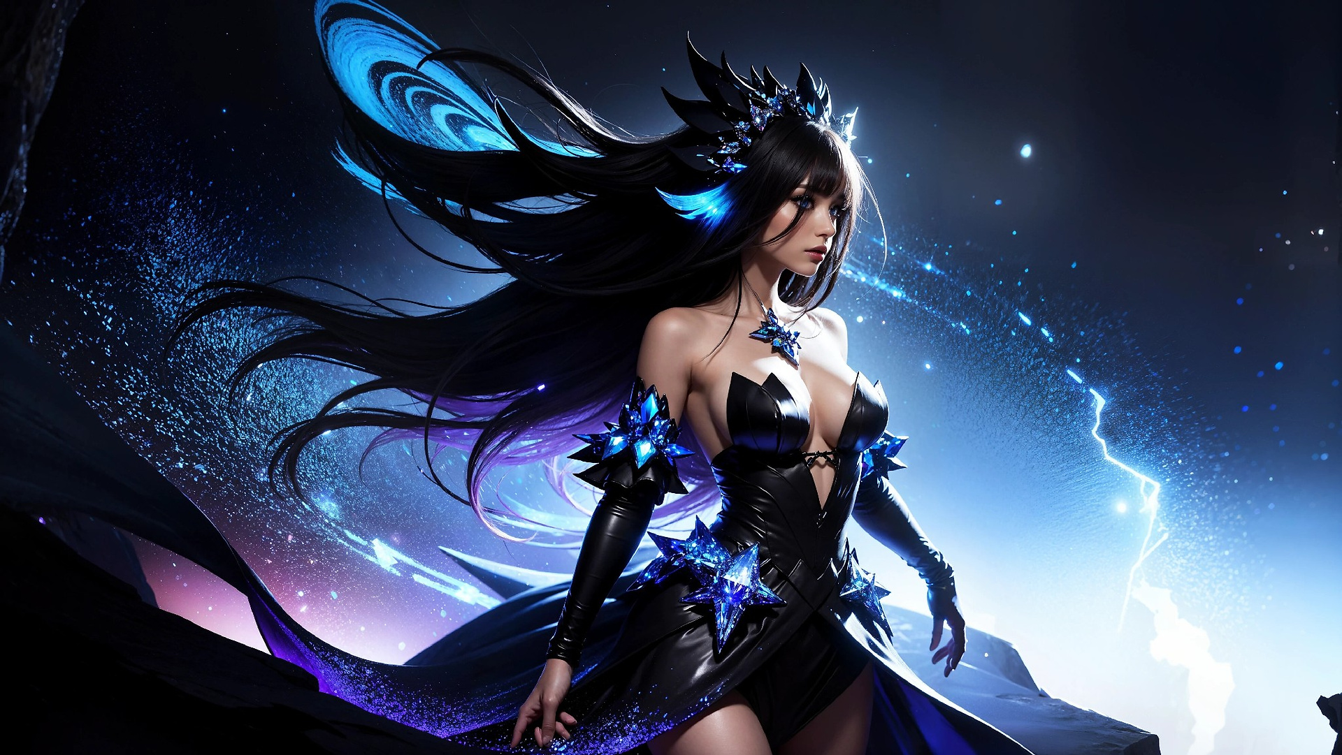 Vibrant Cosmic Princess Fashion