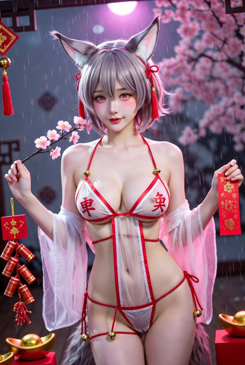 Fox Girl Celebrates the Year of the Horse