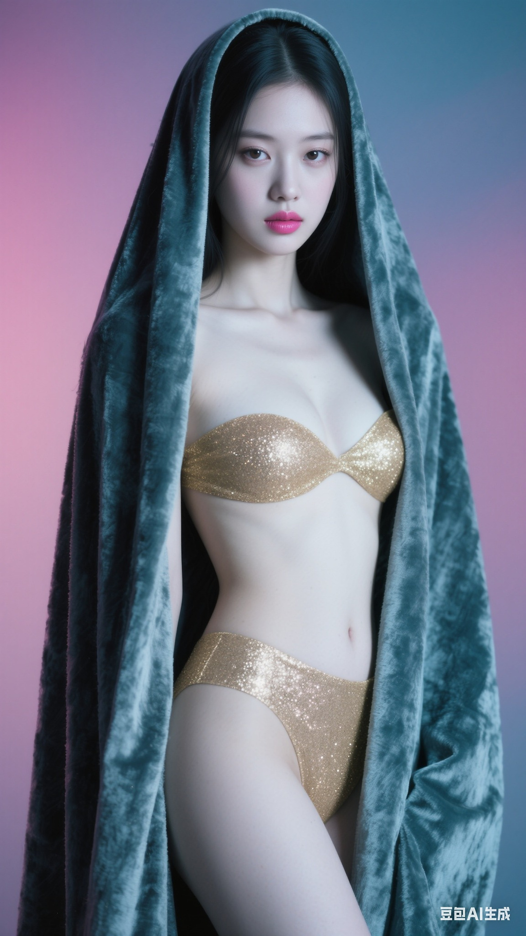 Shiny metallic fabric