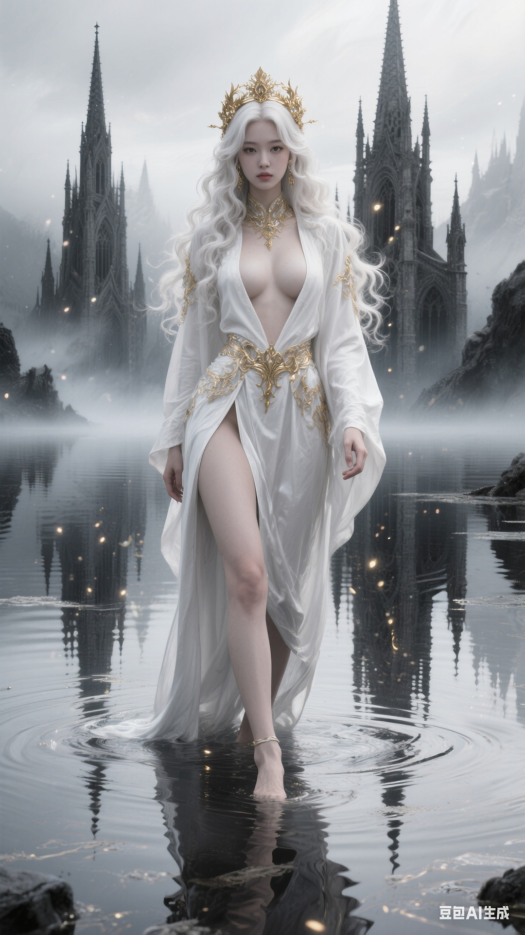 Pure White Open Phnom Penh Robe