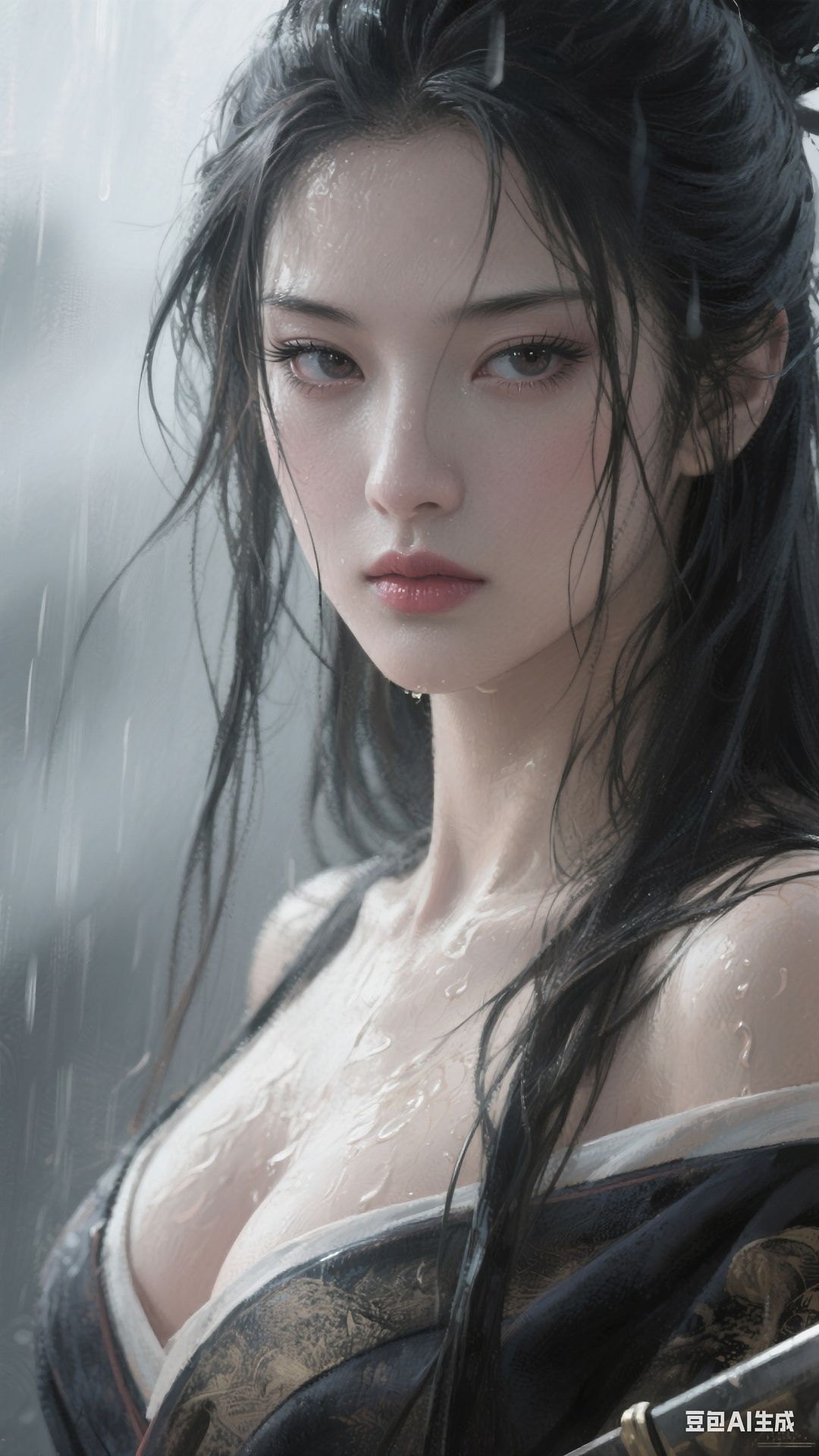 Portrait of a Japanese samurai woman