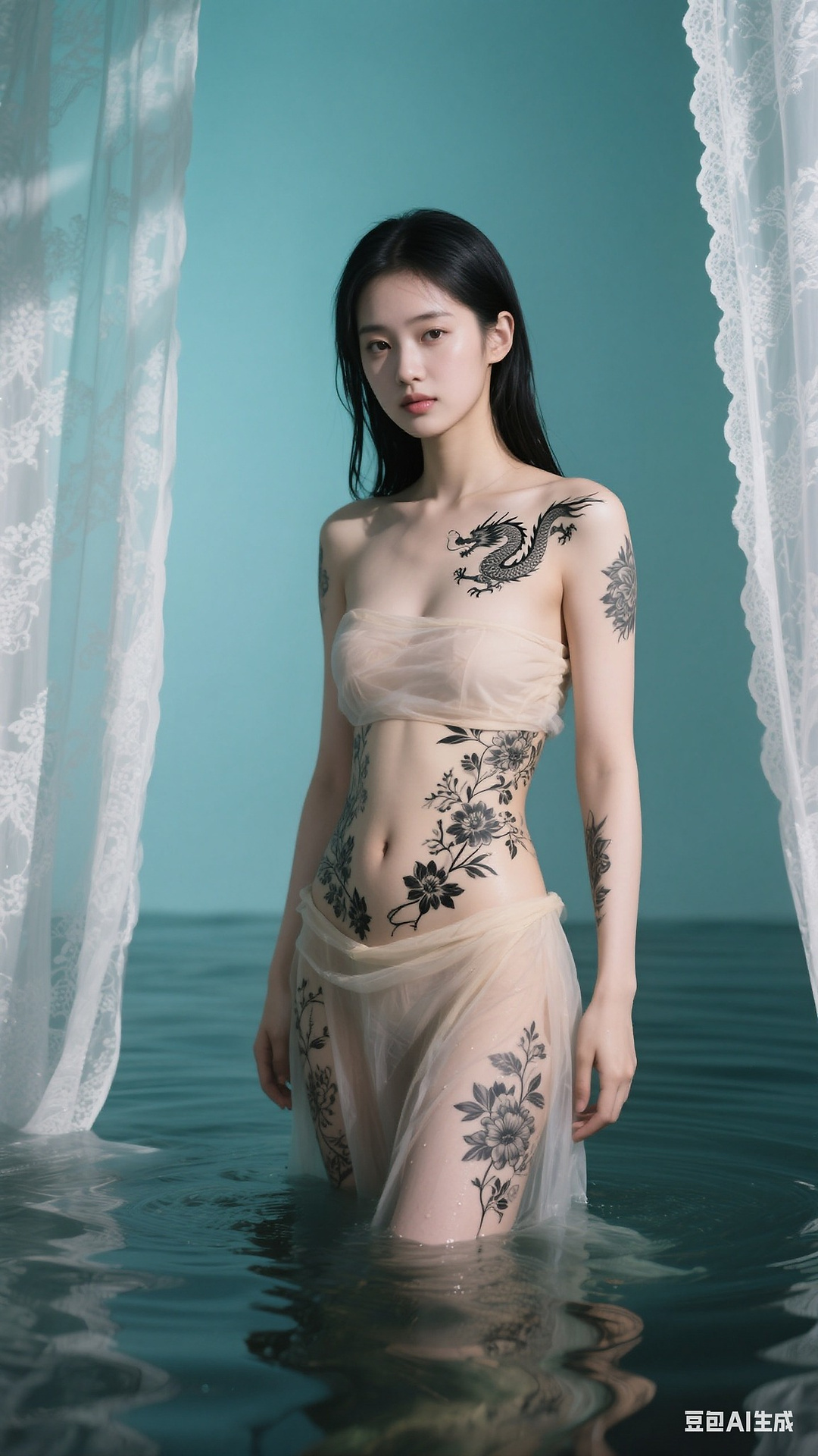 Tattooed Snake Scorpion Beauty