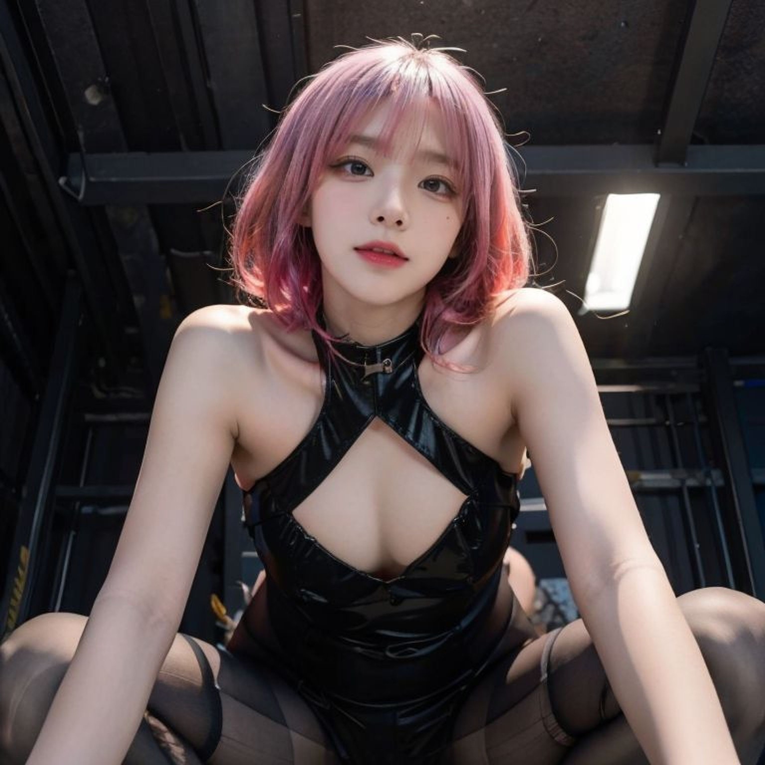 Cleavage Black Latex_109