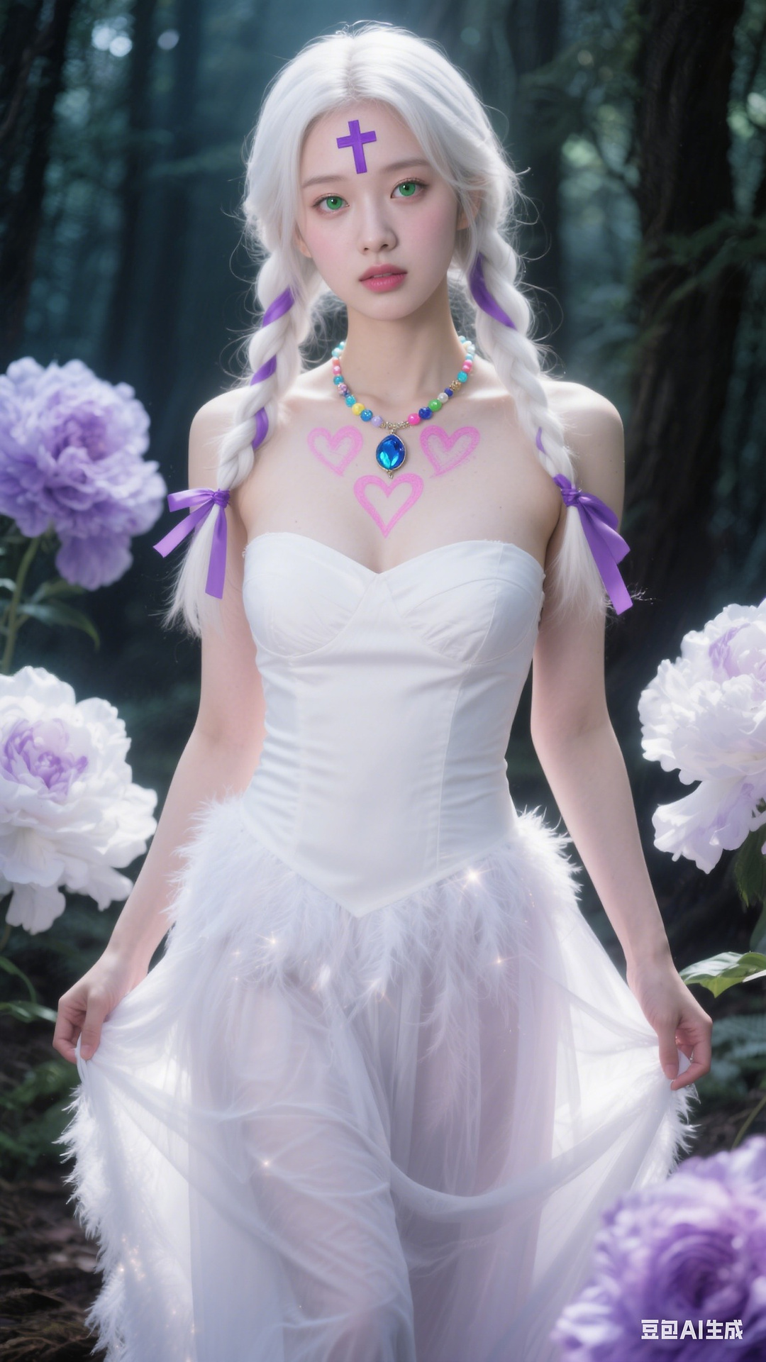 White strapless dress