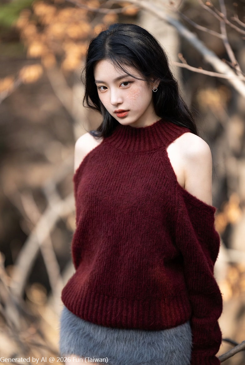 MY Korean girlfriend # 38 off shoulder sweater