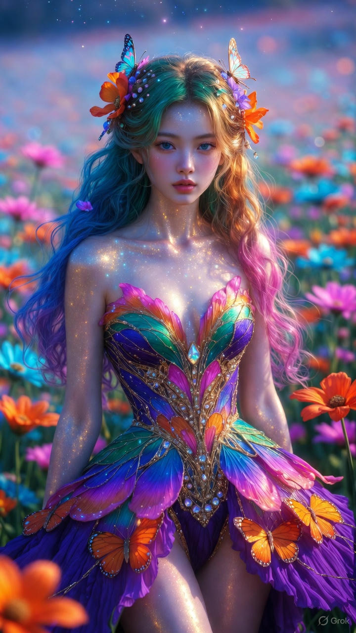 Petals and Butterfly Wings Tights