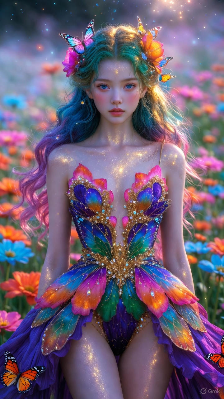 Petals and Butterfly Wings Tights