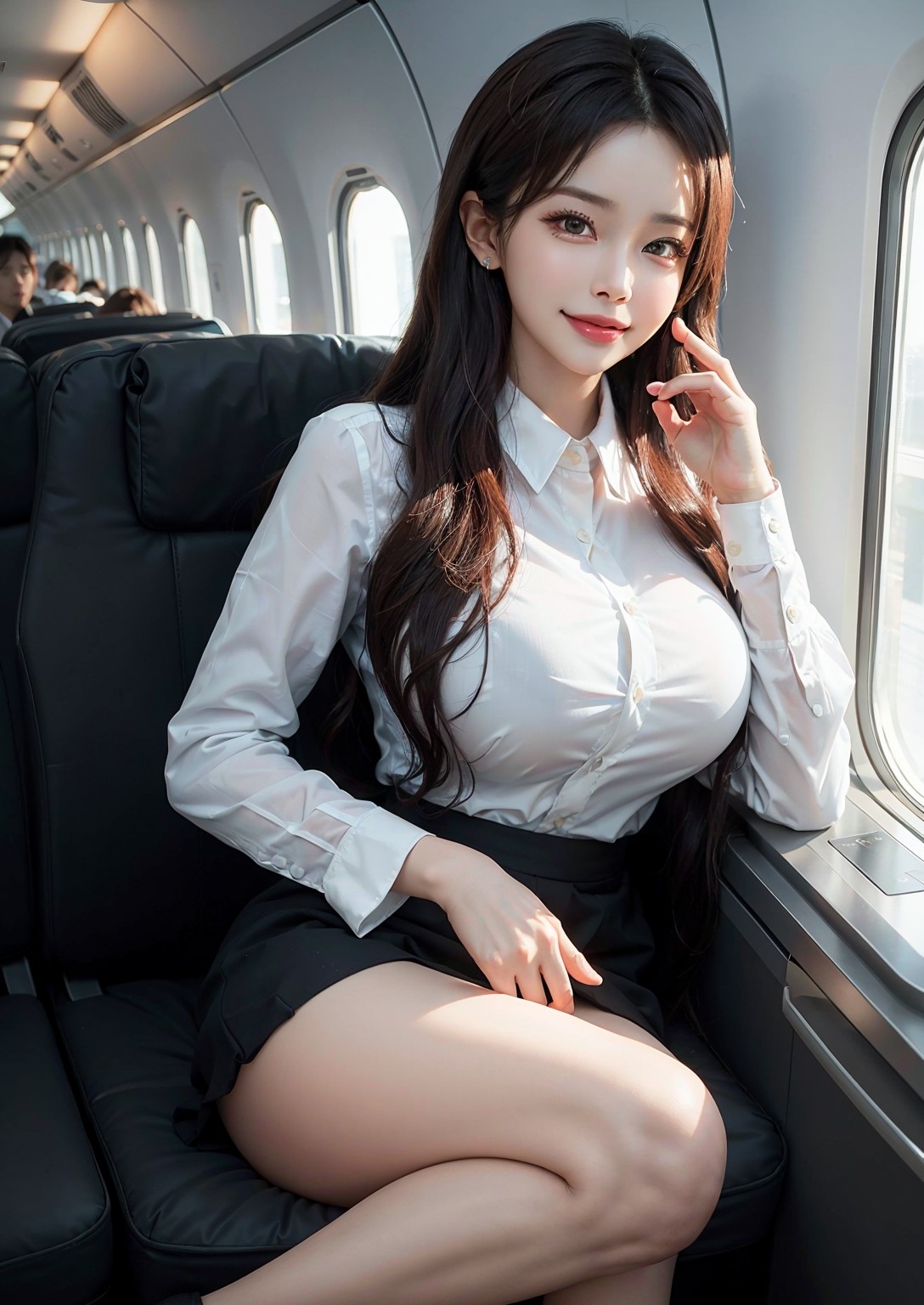 Lazy flight attendant
