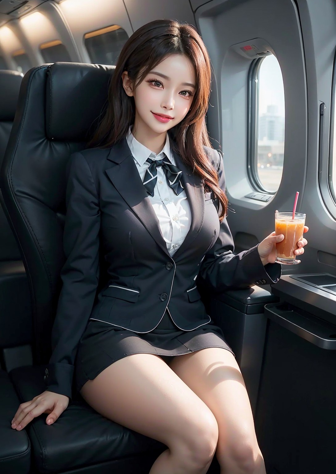 Lazy flight attendant