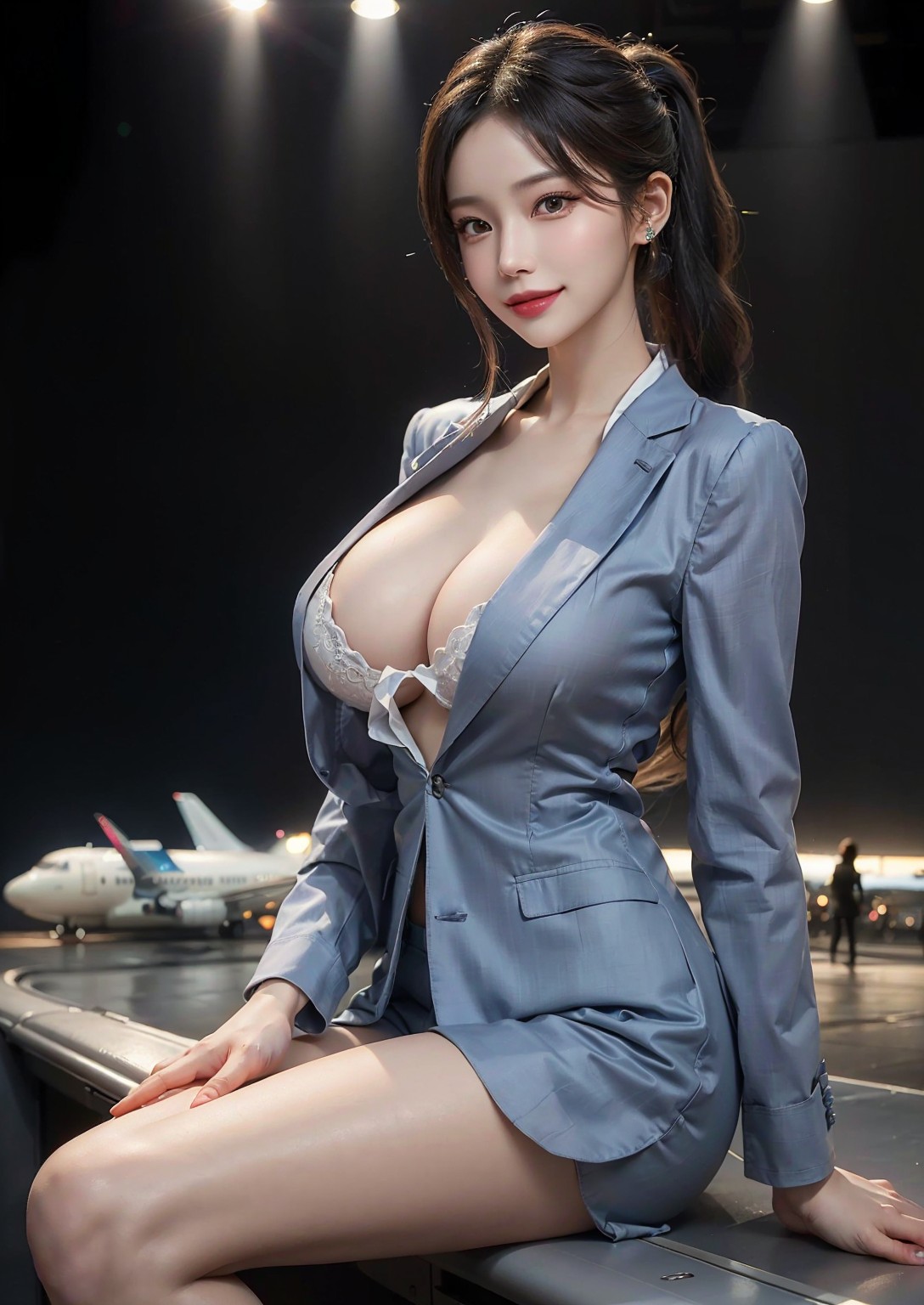 Lazy flight attendant