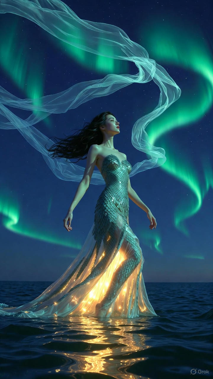 long skirts with scales