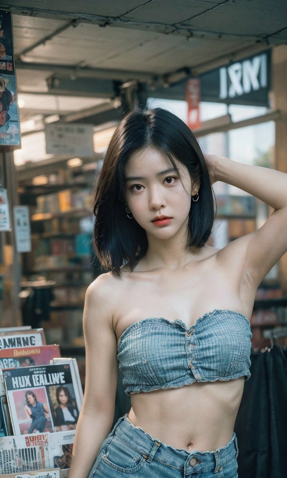 Female bookstore clerk HD +20230708