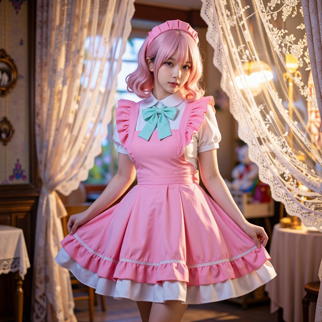 Pink Maid Outfit