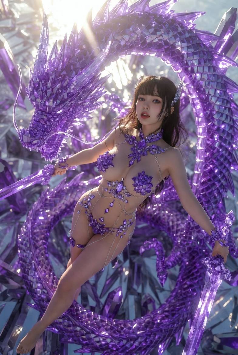 Sister and Amethyst Dragon