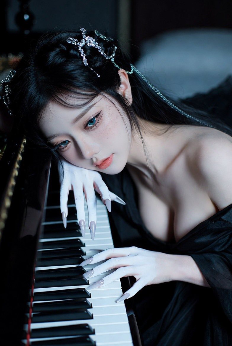 Sister practicing the piano