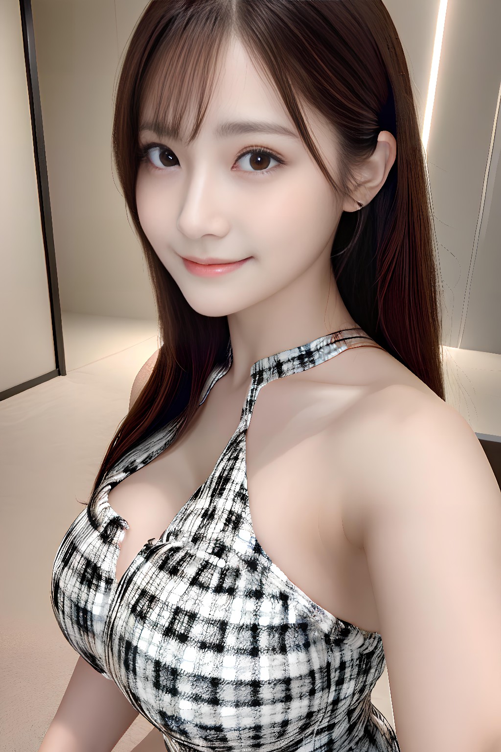 チェックなスーツのOLさん その1