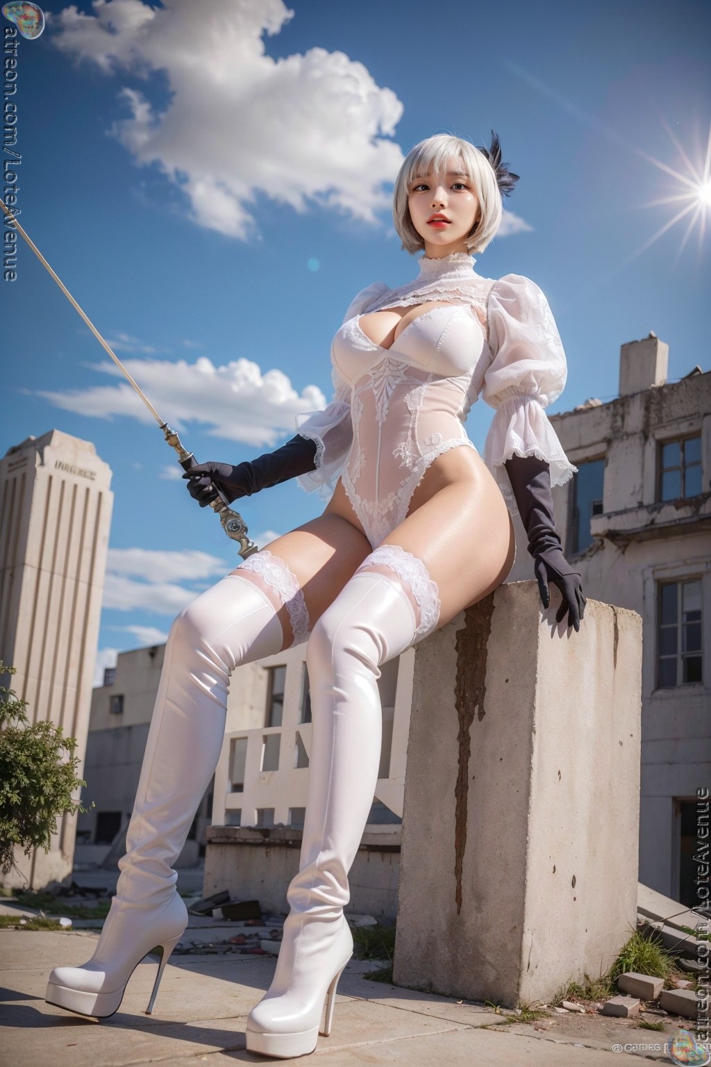 Kosa 2B Cosplay (White Version)