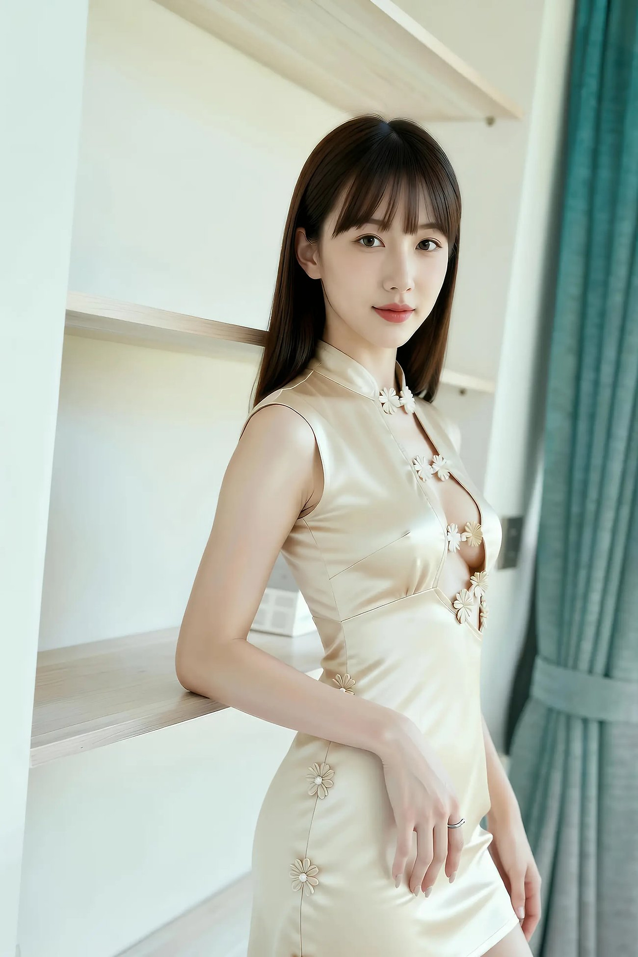 Wan 'er - Gold Modified Cheongsam