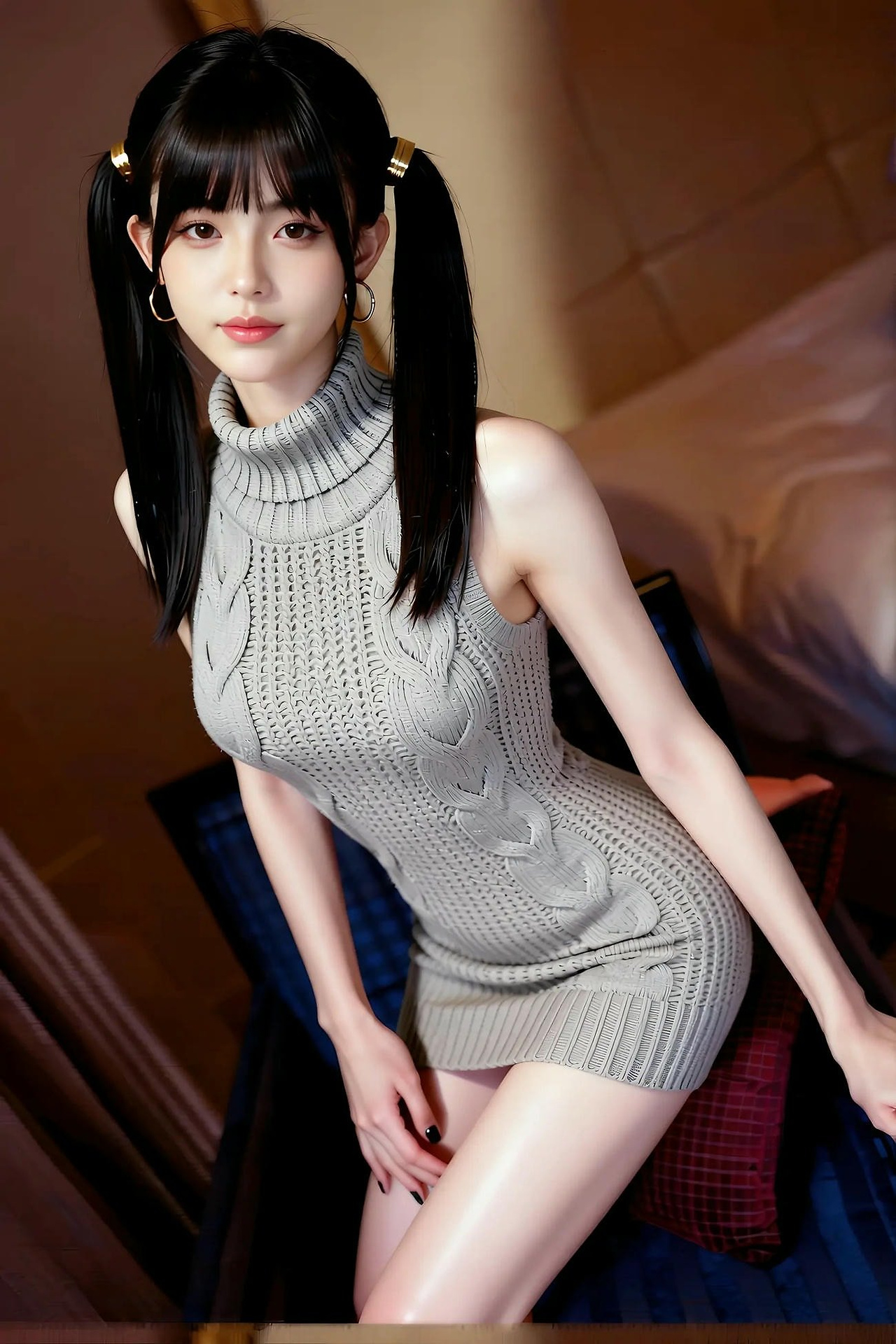 Grapefruit - knitted skirt