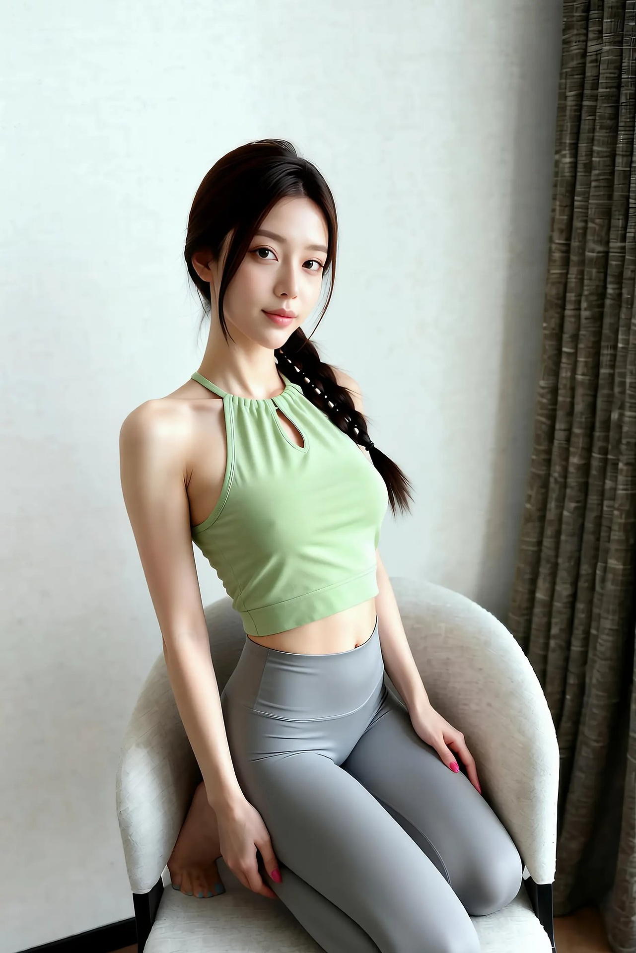 Sister Hee Lei - Avocado Green Digging Short Edition Sports Vest