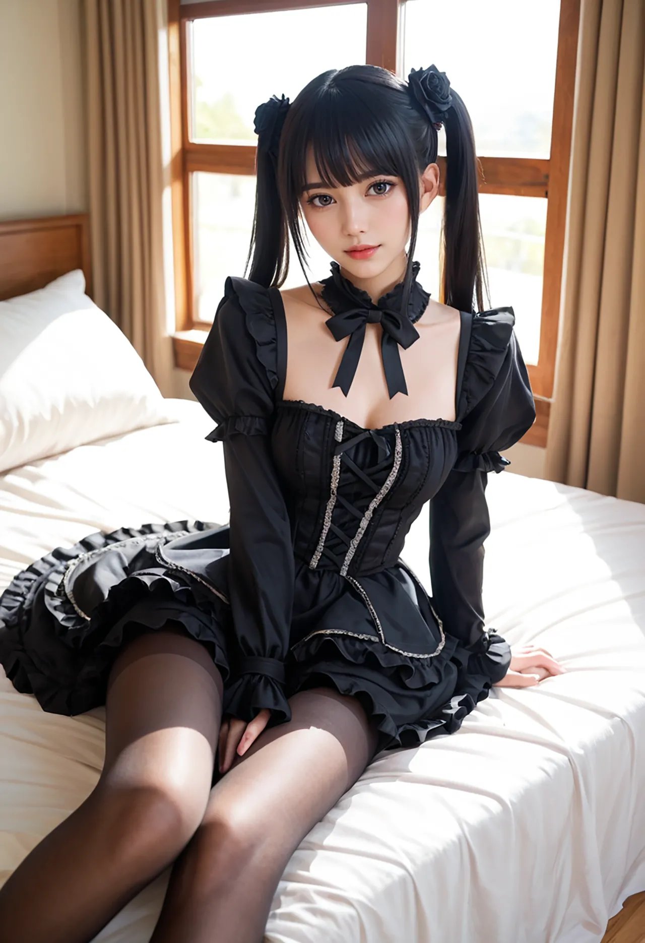 Twin-tail goth loli teenage girl and dressmaker insertion etch - Part 1