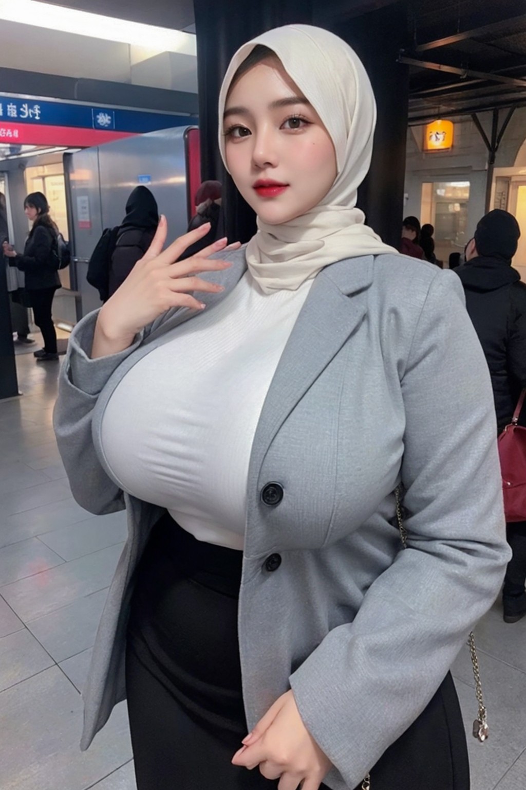hijab in train
